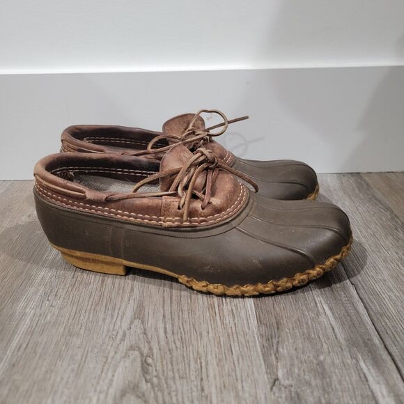 Bean Boots Mens Size 8 Low Top Duck Rubber Outdoor Maine Gumshoe - Picture 1 of 8